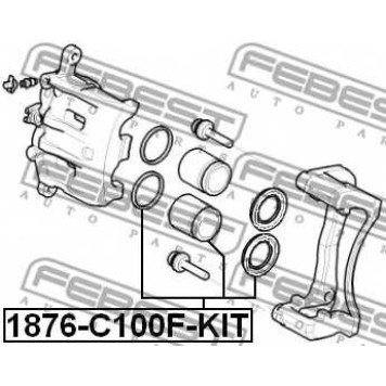Поршень корпуса скобы тормоза FEBEST 1876-C100F-KIT-1