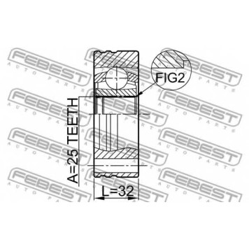 Шарнир приводного вала FEBEST 1911-E34-1