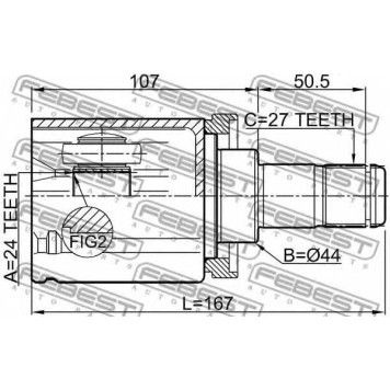 Шарнир приводного вала FEBEST 1911-X3-1