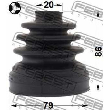 Пыльник приводного вала FEBEST 1915-X3T-1