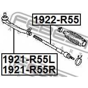 Наконечник поперечной рулевой тяги FEBEST 1921-R55L-1