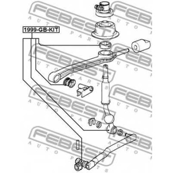 Подшипник, шток вилки переключения передач FEBEST 1999-GB-KIT-1