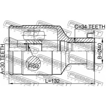 Шарнир приводного вала FEBEST 2011-MAGLH-1