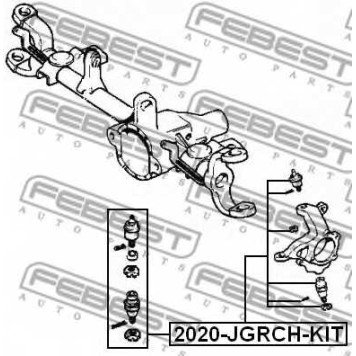 Несущий / направляющий шарнир FEBEST 2020-JGRCH-KIT-1