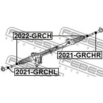 Осевой шарнир рулевой тяги FEBEST 2022-GRCH-1