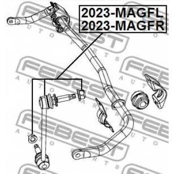 Тяга / стойка стабилизатора FEBEST 2023-MAGFR-1