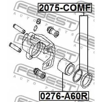 Ремкомплект тормозного суппорта FEBEST 2075-COMF-1