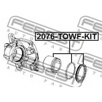 Поршень корпуса скобы тормоза FEBEST 2076-TOWF-KIT-1