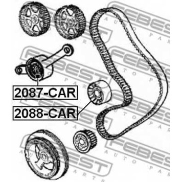 Натяжной ролик ременя ГРМ FEBEST 2087-CAR-1