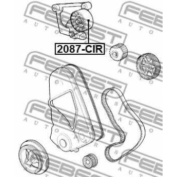 Натяжной ролик ременя ГРМ FEBEST 2087-CIR-1