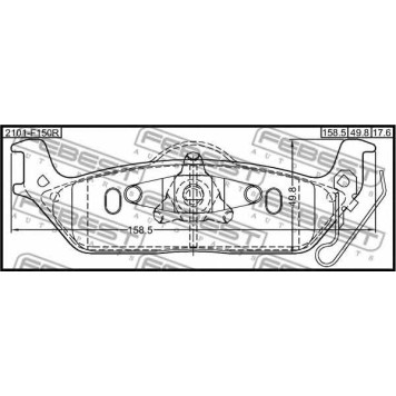 Колодки тормозные дисковые задний <b>FEBEST 2101-F150R</b>-1