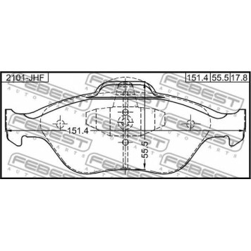 Колодки тормозные дисковые передний для TOYOTA URBAN CRUISER, YARIS <b>FEBEST 2101-JHF</b>-1