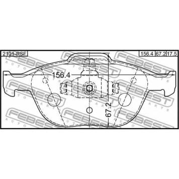 Колодки тормозные дисковые передний <b>FEBEST 2101-RSF</b>-1