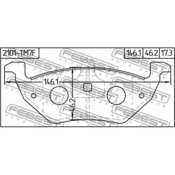 Колодки тормозные дисковые передний <b>FEBEST 2101-TM7F</b>-1
