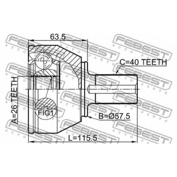 Шарнир приводного вала FEBEST 2110-CA223-1