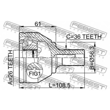 Шарнир приводного вала FEBEST 2110-CB3-1