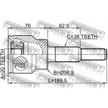 Шарнир приводного вала FEBEST 2110-EXPLR-1