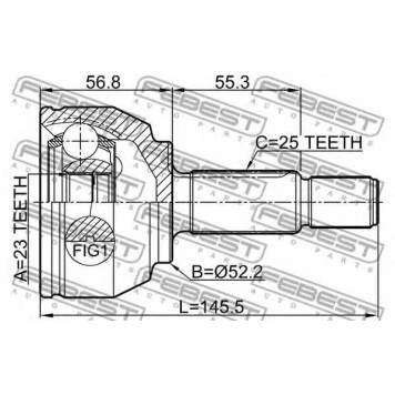 Шарнир приводного вала FEBEST 2110-FOCIIAU-1
