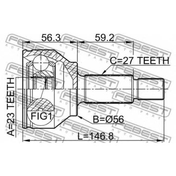 Шарнир приводного вала FEBEST 2110-GE-1
