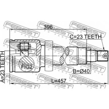 Шарнир приводного вала FEBEST 2111-CB316RH-1