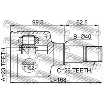 Шарнир приводного вала FEBEST 2111-CB420LH-1