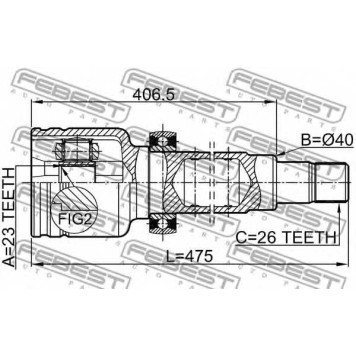 Шарнир приводного вала FEBEST 2111-CB420RH-1