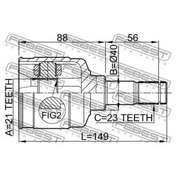 Шарнир приводного вала FEBEST 2111-FOCLH-1