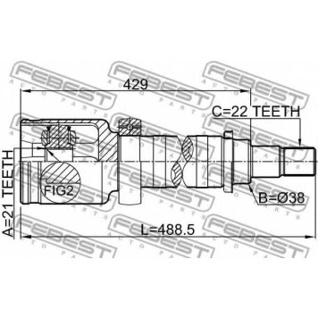 Шарнир приводного вала FEBEST 2111-FUSATRH-1