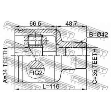 Шарнир приводного вала FEBEST 2111-GE30RH-1