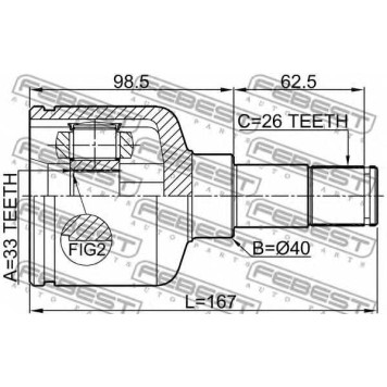 Шарнир приводного вала FEBEST 2111-GEMTLH-1