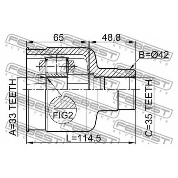 Шарнир приводного вала FEBEST 2111-GERH-1