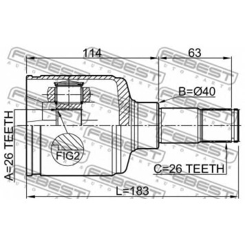 Шарнир приводного вала FEBEST 2111-TRCLH-1
