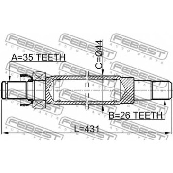 Приводной вал FEBEST 2112-GEMT-1
