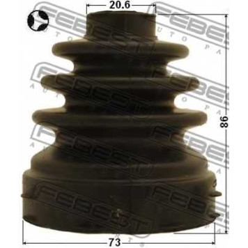 Пыльник приводного вала FEBEST 2115-CB320ATT-1