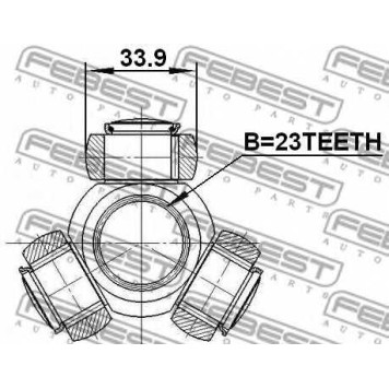 Муфта с шипами приводного вала FEBEST 2116-FOC20-1