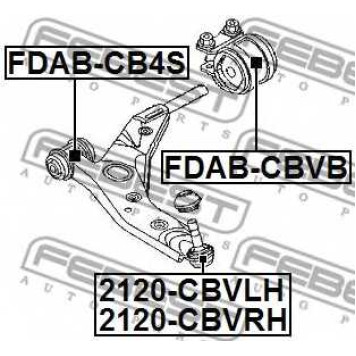 Несущий / направляющий шарнир FEBEST 2120-CBVRH-1