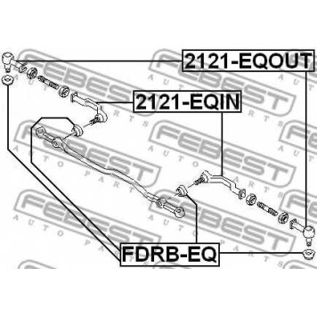 Наконечник поперечной рулевой тяги FEBEST 2121-EQIN-1