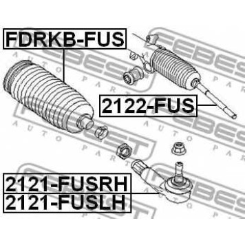 Наконечник поперечной рулевой тяги FEBEST 2121-FUSLH-1