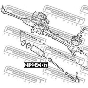 Осевой шарнир рулевой тяги FEBEST 2122-CB7-1