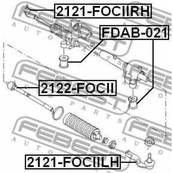 Осевой шарнир рулевой тяги FEBEST 2122-FOCII-1