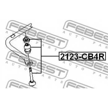 Тяга / стойка стабилизатора FEBEST 2123-CB4R-1