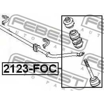 Тяга / стойка стабилизатора FEBEST 2123-FOC-1