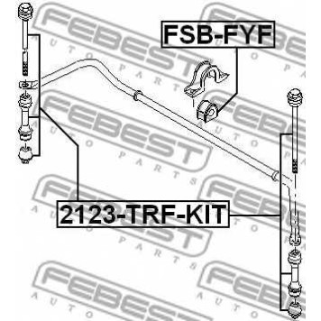 Тяга / стойка стабилизатора FEBEST 2123-TRF-KIT-1