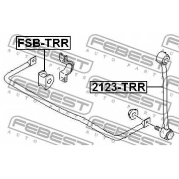 Тяга / стойка стабилизатора FEBEST 2123-TRR-1