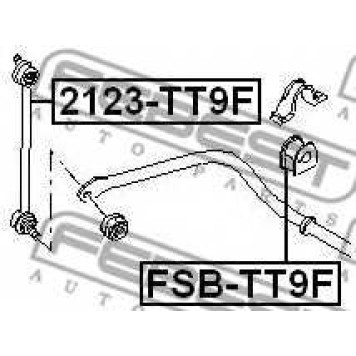 Тяга / стойка стабилизатора FEBEST 2123-TT9F-1