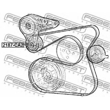 Натяжной ролик поликлинового ременя FEBEST 2187-CA2-1