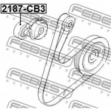 Натяжной ролик поликлинового ременя FEBEST 2187-CB3-1