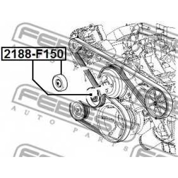 Паразитный / ведущий ролик поликлинового ременя FEBEST 2188-F150-1