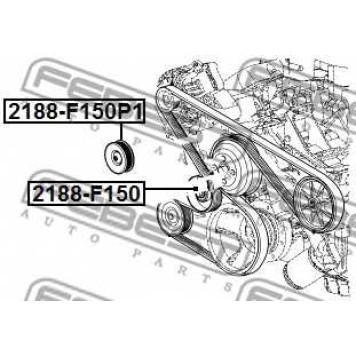 Паразитный / ведущий ролик поликлинового ременя FEBEST 2188-F150P1-1