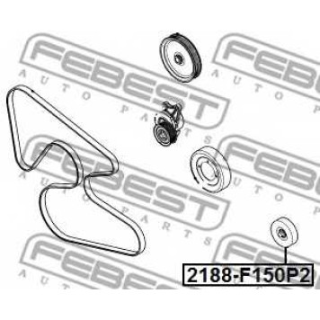 Паразитный / ведущий ролик поликлинового ременя FEBEST 2188-F150P2-1